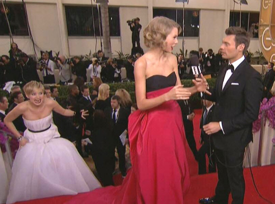 Jennifer Lawrence, Taylor Swift, Ryan Seacrest Jennifer Lawrence, Taylor Swift, Ryan Seacrest